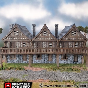 Clorehaven Terrace Housing - 28mm 32mm Goblin Grotto Wargaming Terrain
