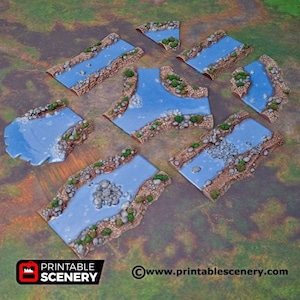 Wild Rivers - Shadowfey Wilds 15mm 20mm 28mm 32mm 37mm Wargaming Terrain D&D DnD Pathfinder SW Legion