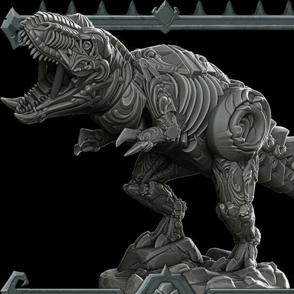 Clockwork T-Rex - Tyrannosaurus - Wargaming Miniatures Monster Rocket Pig Games