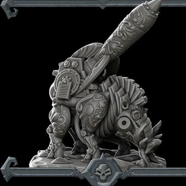 Clockwork Boar - Wargaming Miniatures Monster Rocket Pig Games