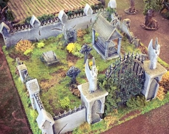 Winterdale - Cemetery 28mm 32mm Wargaming Terrain , Graveyard