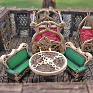 Elegant Furniture Set - 28mm 32mm Clorehaven and the Goblin Grotto Wargaming Terrain Scatter
