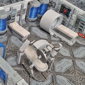 Sci-fi Hospital Beds - 28mm 32mm Brave New Worlds Sanctuary 17 Terrain Scatter D&D DnD Pathfinder Biobed Sick Bay