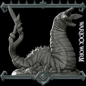 Warlock Worm - Wargaming Miniatures Monster Rocket Pig Games , Giant Caterpillar