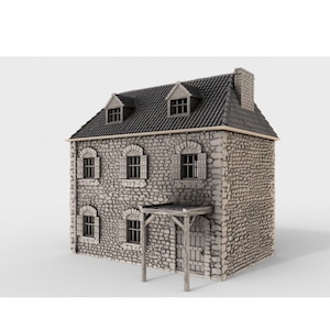 French Farmhouse - Time Warp Wargaming Terrain Scatter D&D DnD Pathfinder 15mm 20mm 28mm 32mm