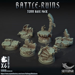 Battle Ruins Base Pack - Suttungr Miniatures Monster D&D DnD Pathfinder SW Legion