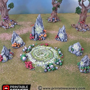 Faerie Circle - 15mm 28mm 32mm Clorehaven and Goblin Grotto Wargaming Terrain Scatter