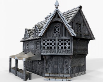 Winterdale - Merchants and Markets 15mm 28mm 32mm Wargaming Terrain , Mansion