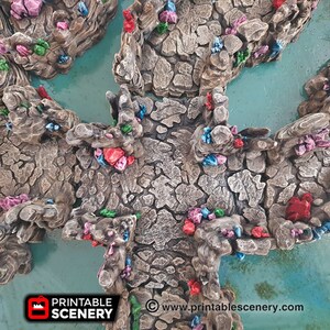 Crystal Grotto Tunnels - 15mm 28mm 32mm Clorehaven and the Goblin Grotto Wargaming Terrain Scatter