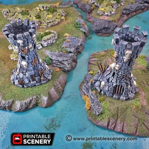 Goblin Guard Towers - 15mm 28mm 32mm Clorehaven and the Goblin Grotto Wargaming Terrain Scatter