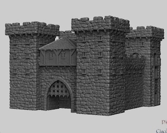 Formidable Gatehouse - 28mm 32mm Dark Realms Castle Gatehouse Medieval Scenery Wargaming Terrain Scatter D&D DnD Pathfinder