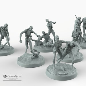 Zombie Horde - Mini Monster Mayhem Wargaming Miniatures Games Undead D&D DnD Pathfinder SW Legion Skeleton Army