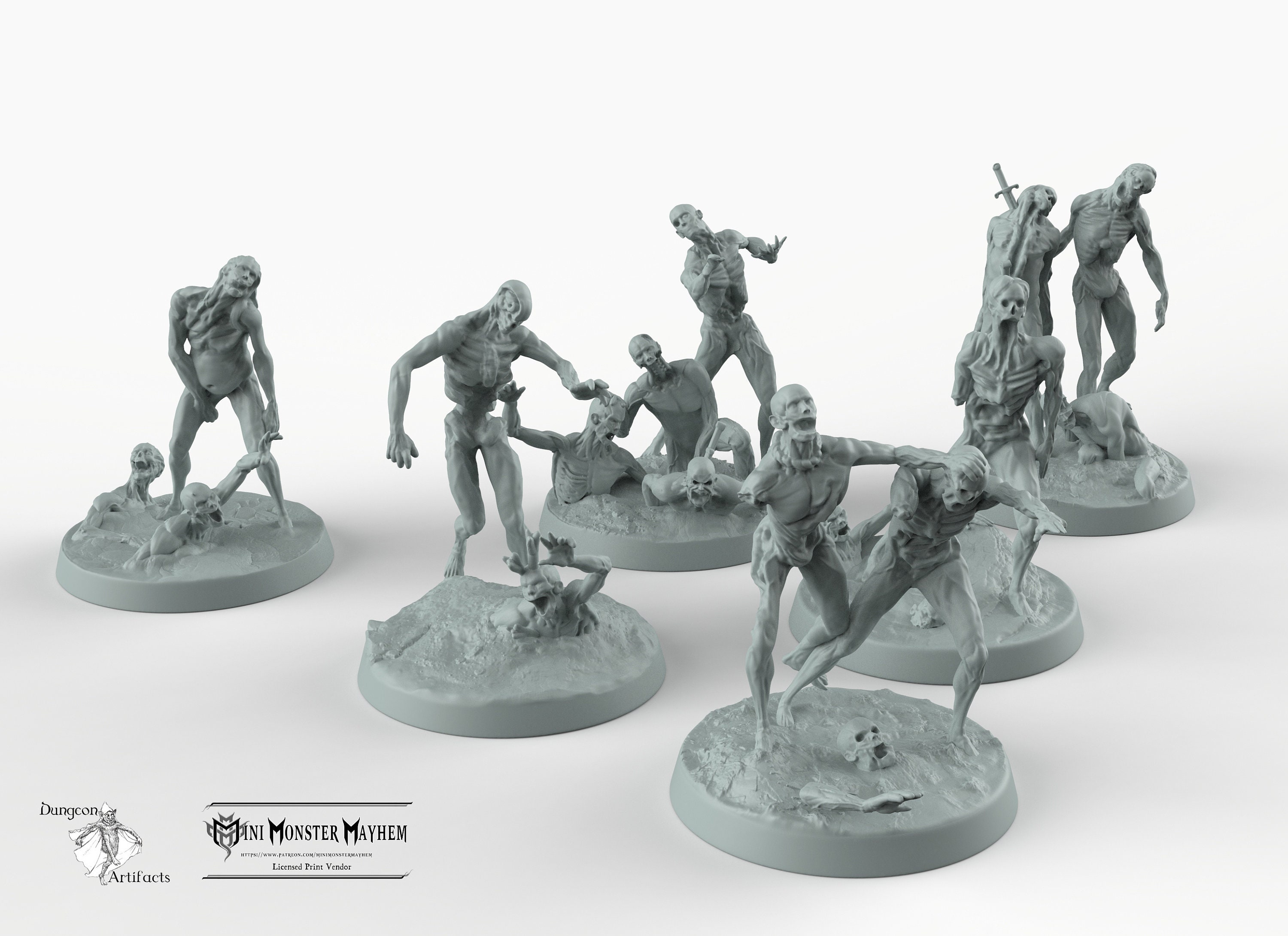 Zombie Horde Mini Monster Mayhem Wargaming Miniatures Games Etsy Canada