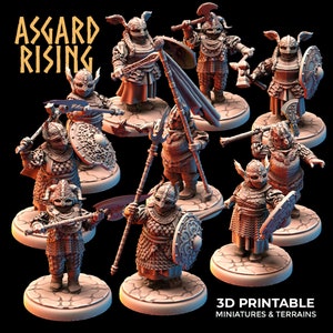 Dwarven Shield Maidens Modular Set - Asgard Rising - Wargaming D&D DnD