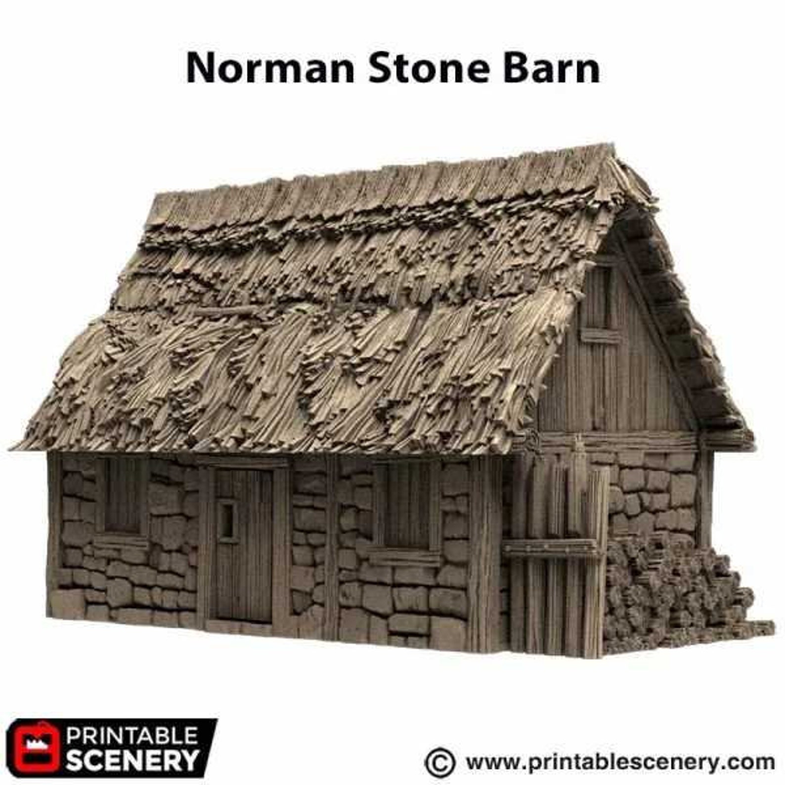 Norman Stone Barn King and Country Printable Scenery - Etsy