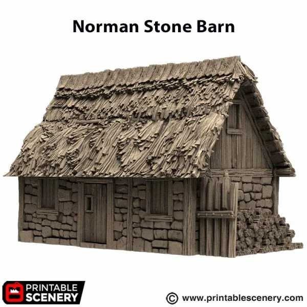 Norman Stone Barn King and Country Printable Scenery - Etsy
