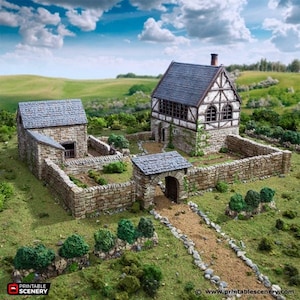 Norman Farm - King and Country - Printable Scenery Terrain Wargaming D&D DnD 10mm 15mm 20mm 25mm 28mm 32mm 40mm 54mm