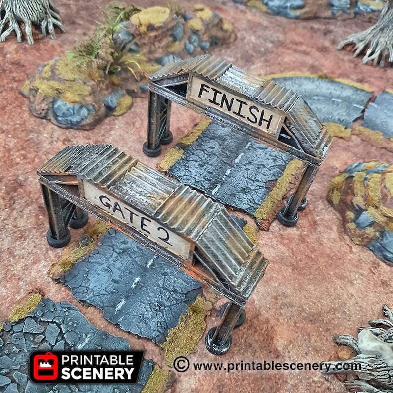 Checkpoint Racing Sign - 15mm 28mm 20mm 32mm Brave New Worlds ...