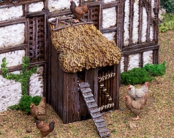 Cabaña de pollos de granja - Rey y país - Paisaje imprimible Terreno Wargaming D&D DnD