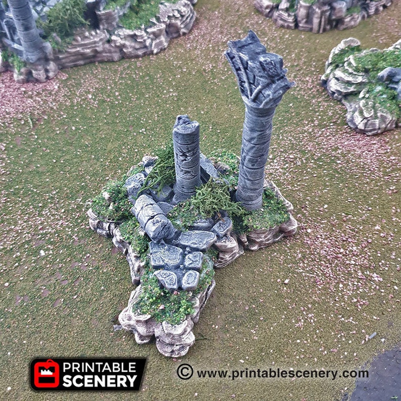 Clorehaven Ancient Ruins 15mm 28mm 32mm Goblin Grotto Wargaming Terrain Scatter image 8