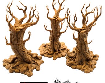 Árboles de Gloomwood - Enanos, Elfos y Demonios 28 mm 32 mm Terreno de Wargaming D&D