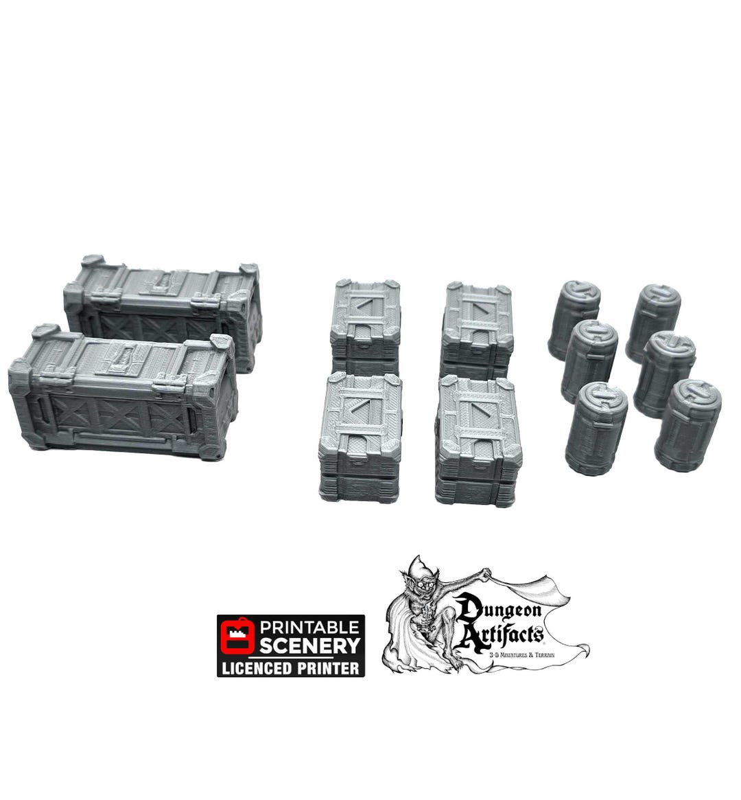 Multiple Container Dnd Kit Example Starship Cargo Bay Containers - Brave New Worlds - Printable Scenery ...