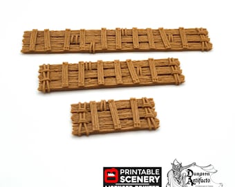 Ramshackle Gangplanks - Cities of Ramshackle and Ruin - Printable Scenery - Terrain, Wargaming, D&D, DnD