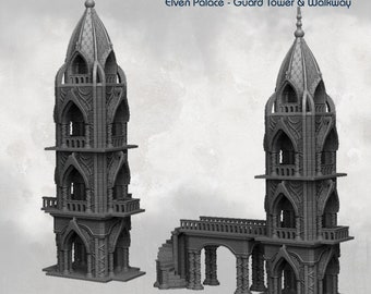 EnderToys Tower With Staircase – 3D Printed Terrain Scenery For Tabletop Wargames | 28mm Miniatures D&D RPG Paintable Model