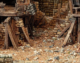 Bracing for Ruins - Cities of Ramshackle and Ruin - Printable Scenery - Terrain, Wargaming, D&D, DnD