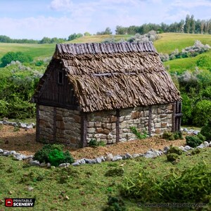 Norman Stone Barn - King and Country - Printable Scenery Terrain ...