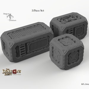 Sci-Fi Scatter Container - 15mm 28mm 32mm Dragon&#39;s Rest Wargaming Terrain D&D DnD Pathfinder