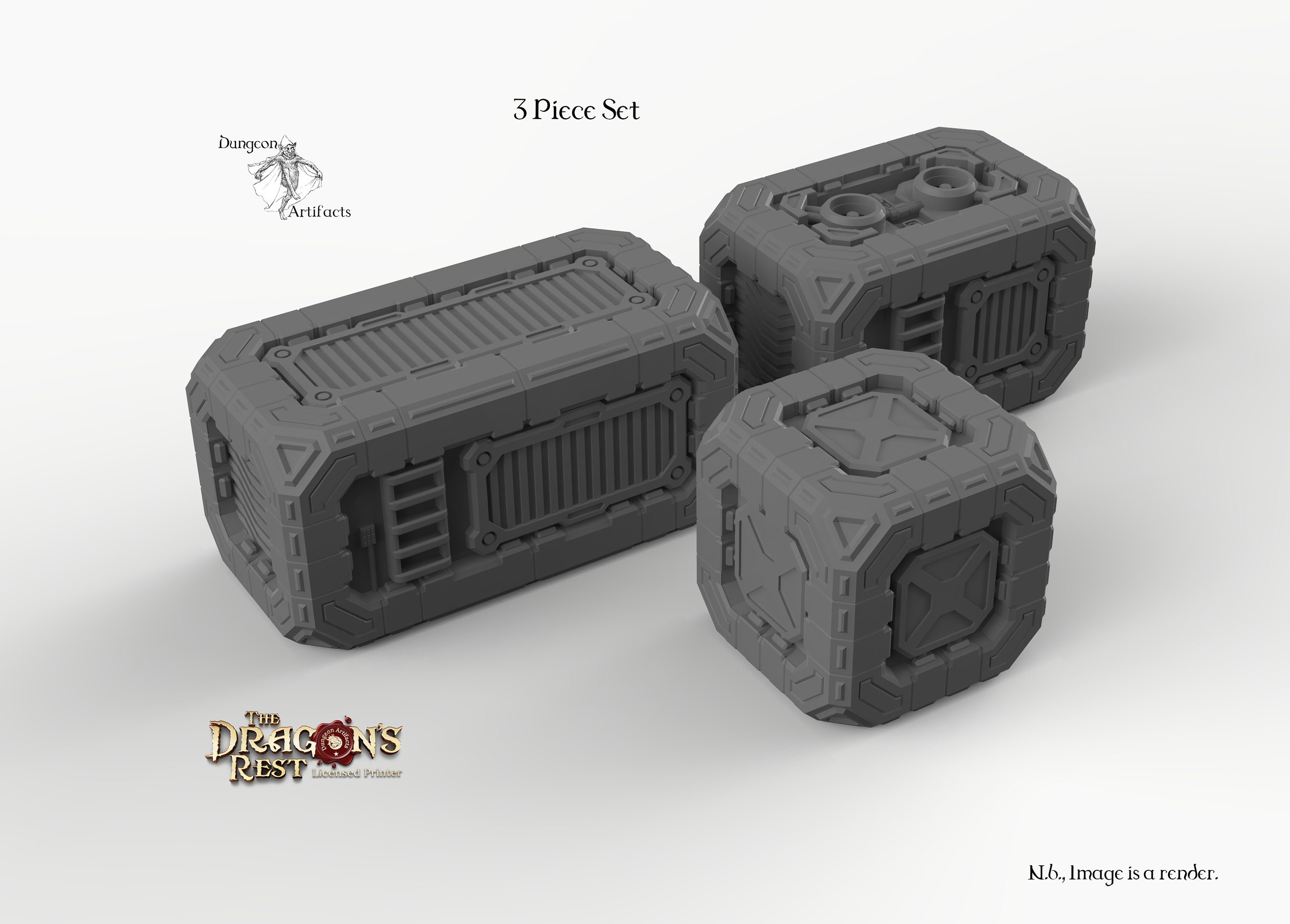 Pathfinder Container Sci-fi Scatter Containers - 15mm 28mm 32mm Dragon's Rest Wargaming ...