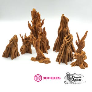 Swamp Trees - 3DHexes Wargaming Terrain D&D DnD