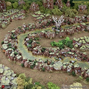 Swamp River - The Gloaming Swamps - Printable Scenery Terrain Wargaming D&D DnD 10mm 15mm 20mm 28mm 32mm 40mm 54mm