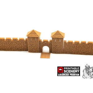 Norman Stone Fort Walls - King and Country - Printable Scenery Terrain Wargaming D&D DnD 10mm 15mm 20mm 25mm 28mm 32mm 40mm 54mm Painted