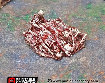 Miniaturas De Pila De Cadáveres: Terreno Disperso Del Campo De Batalla - México