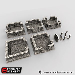 Rampage Future Gothic - Gothic Spaceship Set 32mm Wargaming Terrain