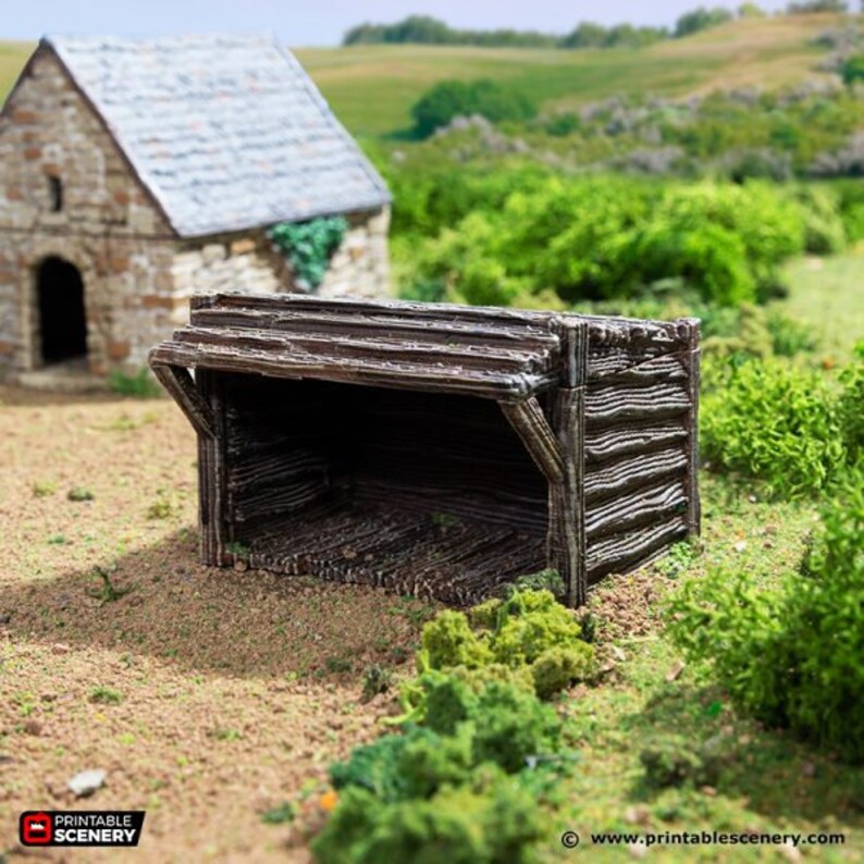 Small Rustic Barns King and Country Printable Scenery - Etsy