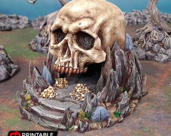 Titan Skull Cave - Shadowfey Wilds 15mm 20mm 28mm 32mm 37mm Wargaming Terrain D&D DnD