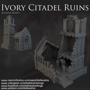 Building Ruins 1 - Ivory Citadel - Dark Realms Terrain Wargaming D&D DnD