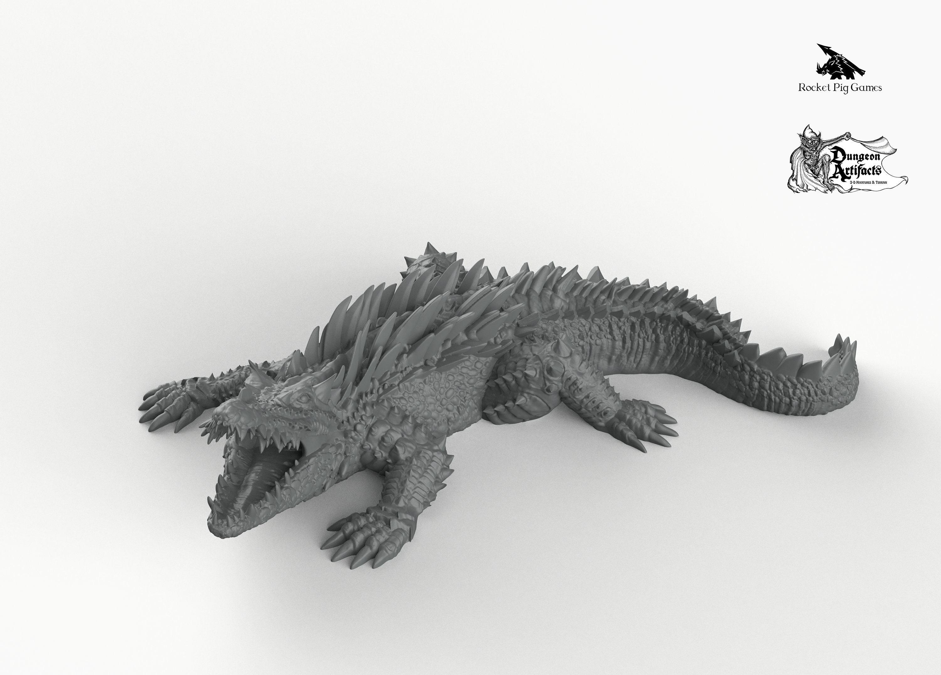Dire Crocodile - Wargaming Miniatures Monster Rocket Pig