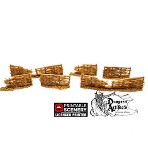 Ruined Garden Fences - Hagglethorn Hollow Printable Scenery 15mm 20mm 28mm 32mm 37mm Terrain D&D