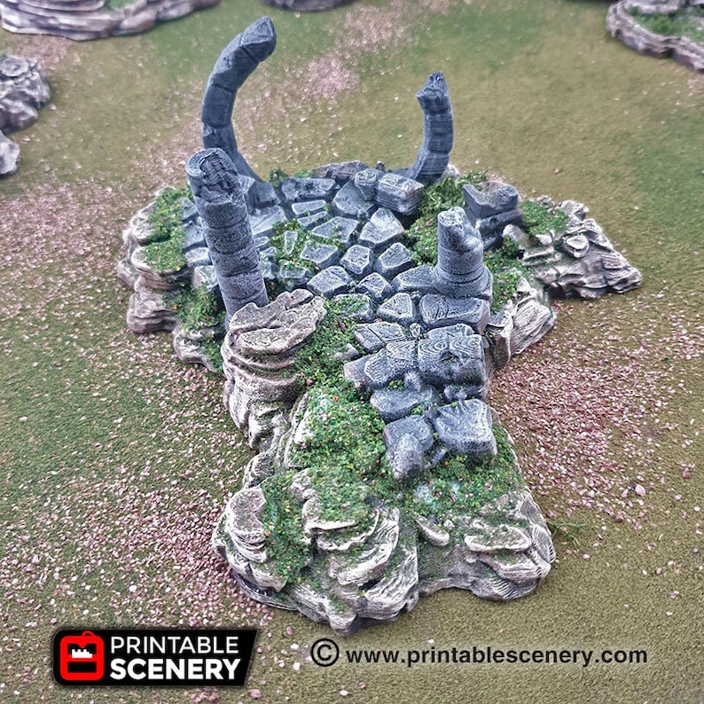 Clorehaven Ancient Ruins 15mm 28mm 32mm Goblin Grotto Wargaming Terrain Scatter image 7