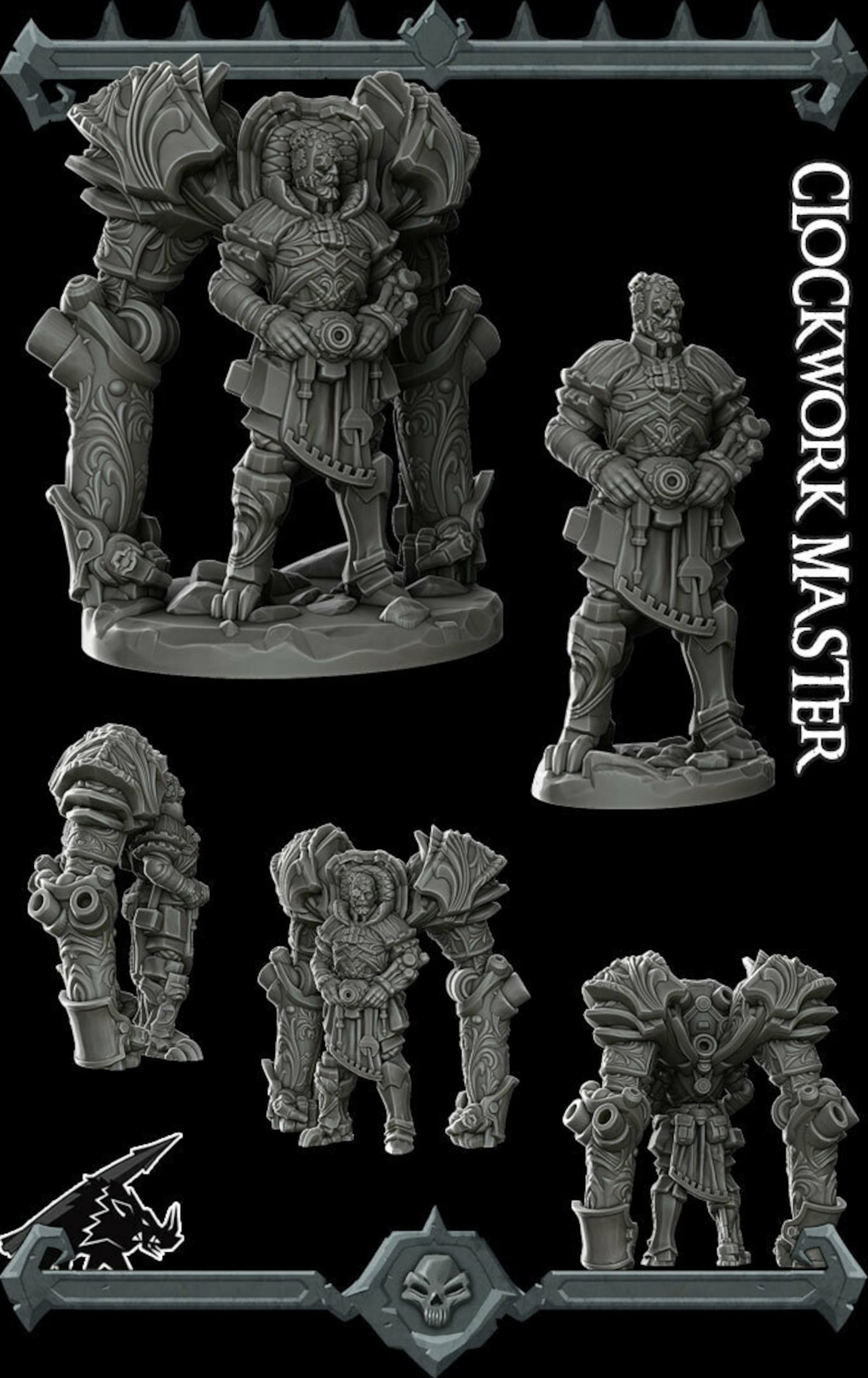 Clockwork Forgemaster Clockwork Master - Clockmaster Wargaming Miniatures Rocket Pig Games D ...