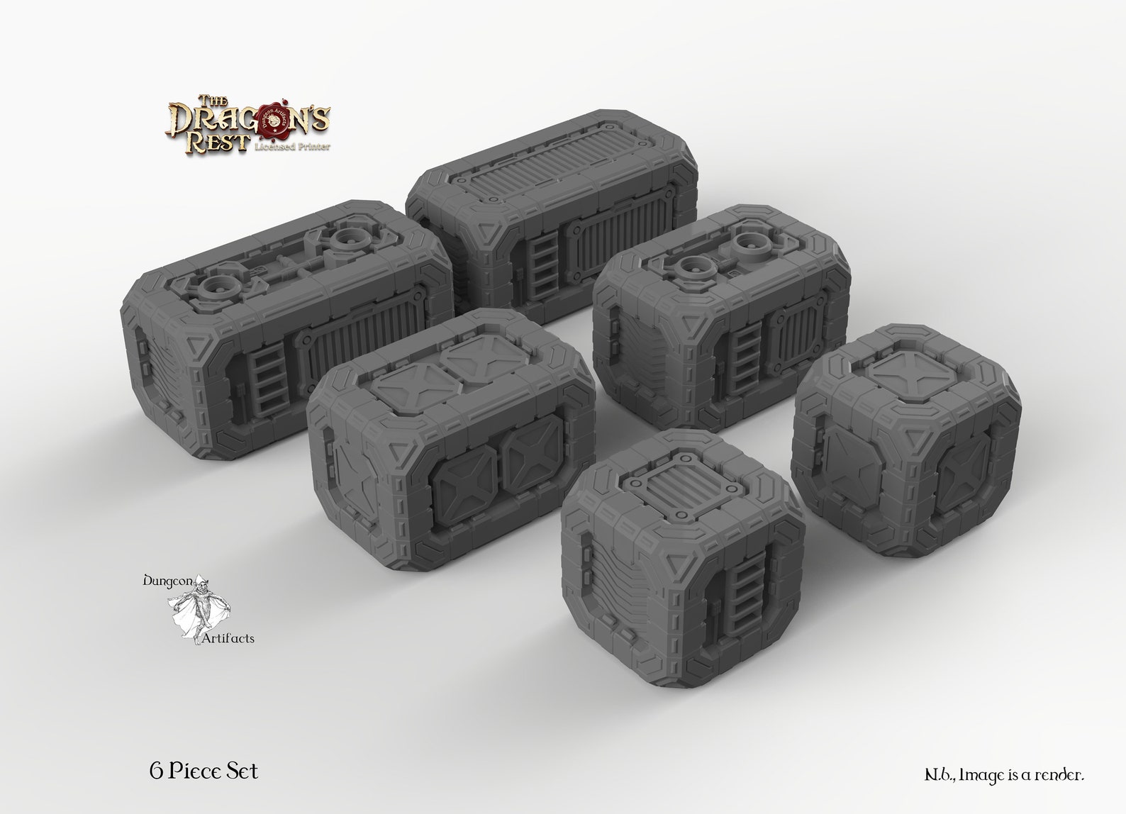 Pathfinder Container Sci-fi Scatter Containers - 15mm 28mm 32mm Dragon's Rest Wargaming ...