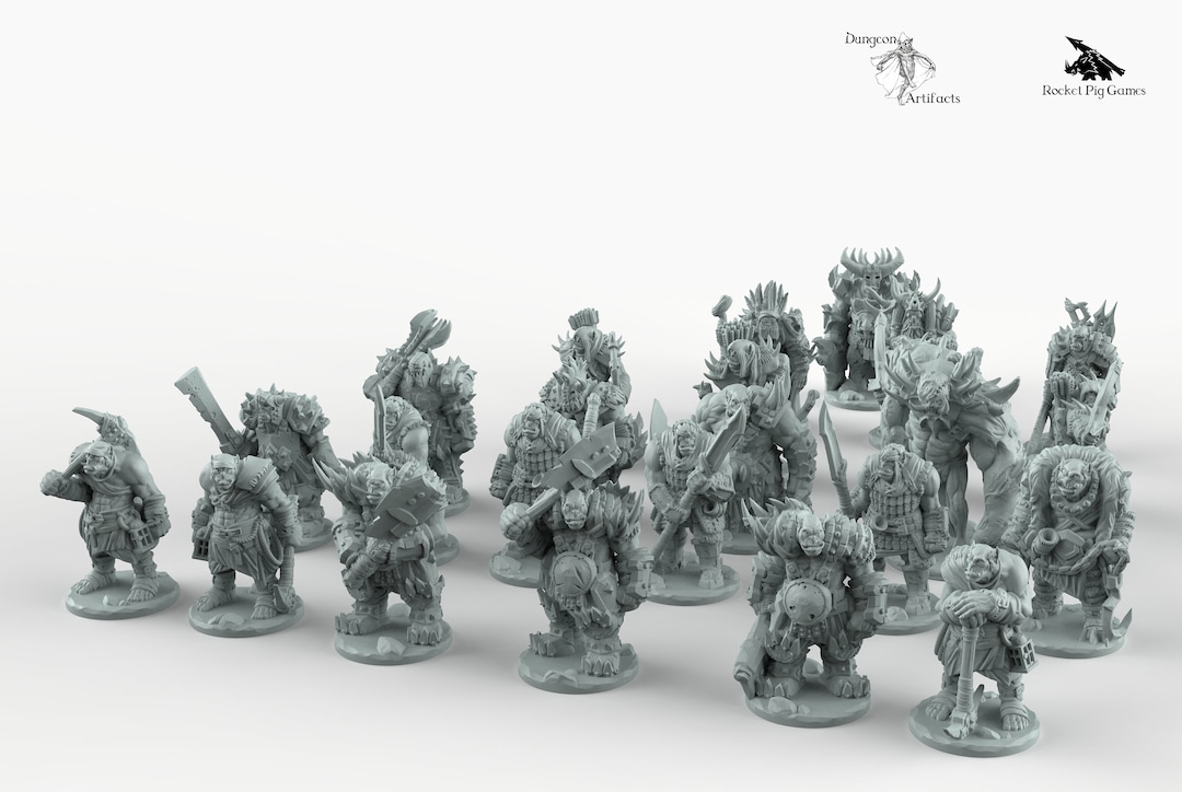 Orc Army - Miniatures Monster Rocket Pig Games D&D Dnd Pathfinder