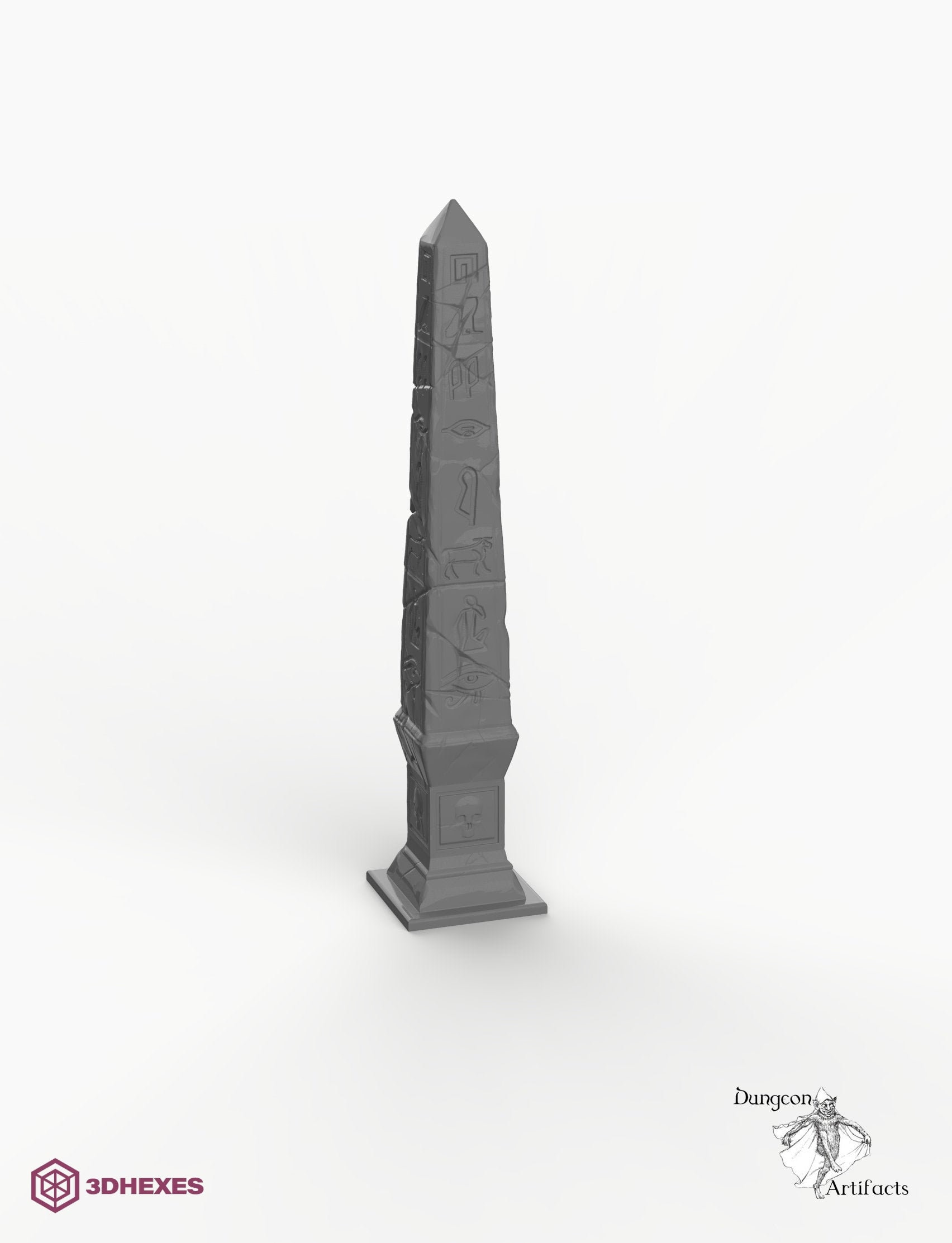 x4 Obelisk Dwarven Stone ruins,Terrain,3D printed Very high quality.100mm tall 