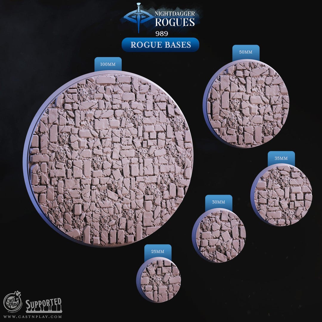 Rogue Base Design Rogue Bases - Nightdagger Rogues - Castnplay - Terrain Wargaming D&D ...