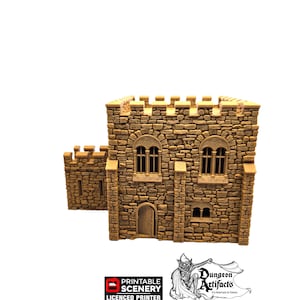 Norman Square Keep - King and Country - Printable Scenery Terrain Wargaming D&D DnD 10mm 15mm 20mm 25mm 28mm 32mm 40mm 54mm Painted options