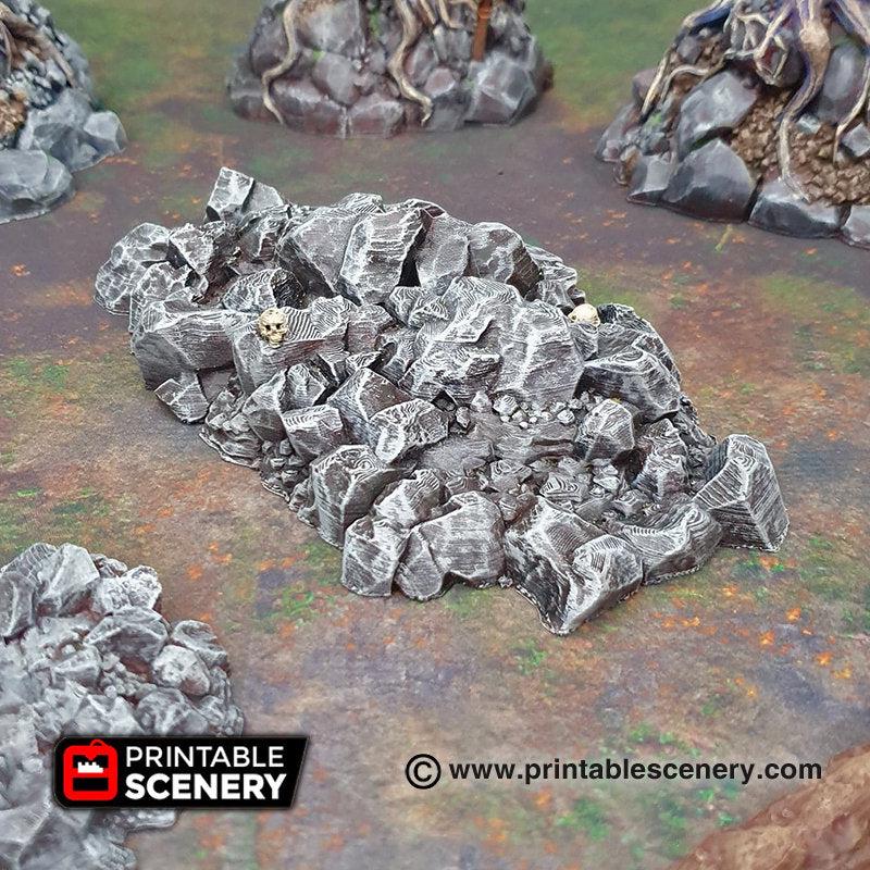 Jagged Rocks Scatter - Chunky Rocks - 15mm 28mm 32mm 40mm - Printable ...